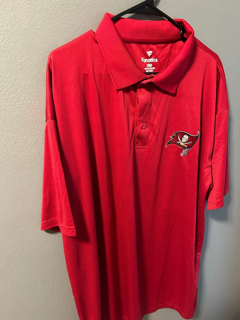 Tampa Bay Bucs Fanatics 2XL Red Polo Shirt (NWOT)